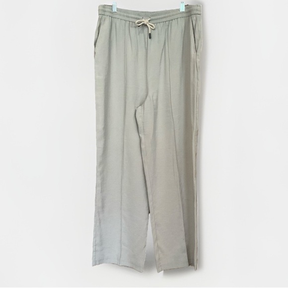 Topshop Wide Leg Drawstring Trouser Pants - Picture 1 of 10